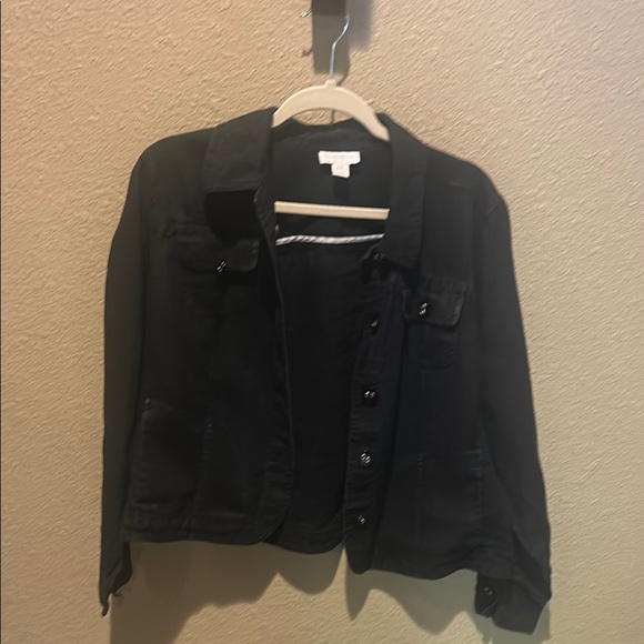 Charter Club Jackets & Blazers - Charter Club Black Linen Jacket